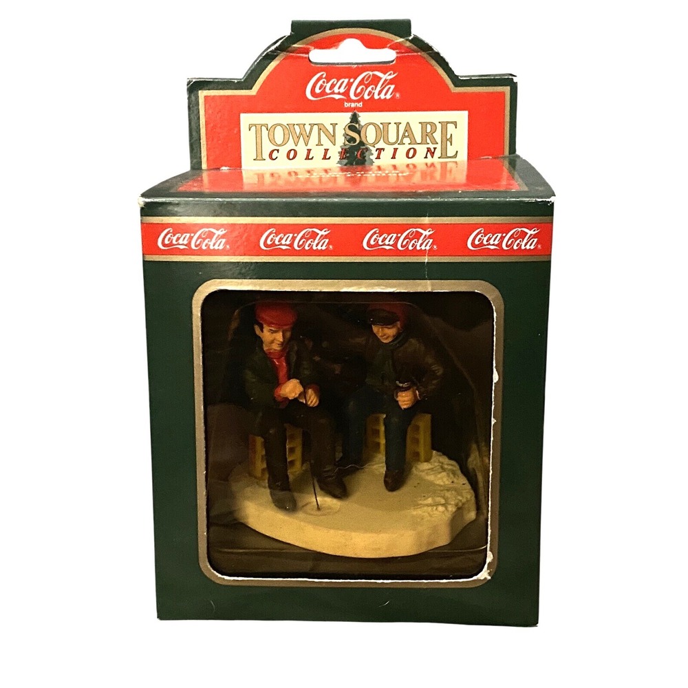 Vintage 1992 Coca-Cola Town Square Collection Gone Fishing‎ Item 64315 Figurine